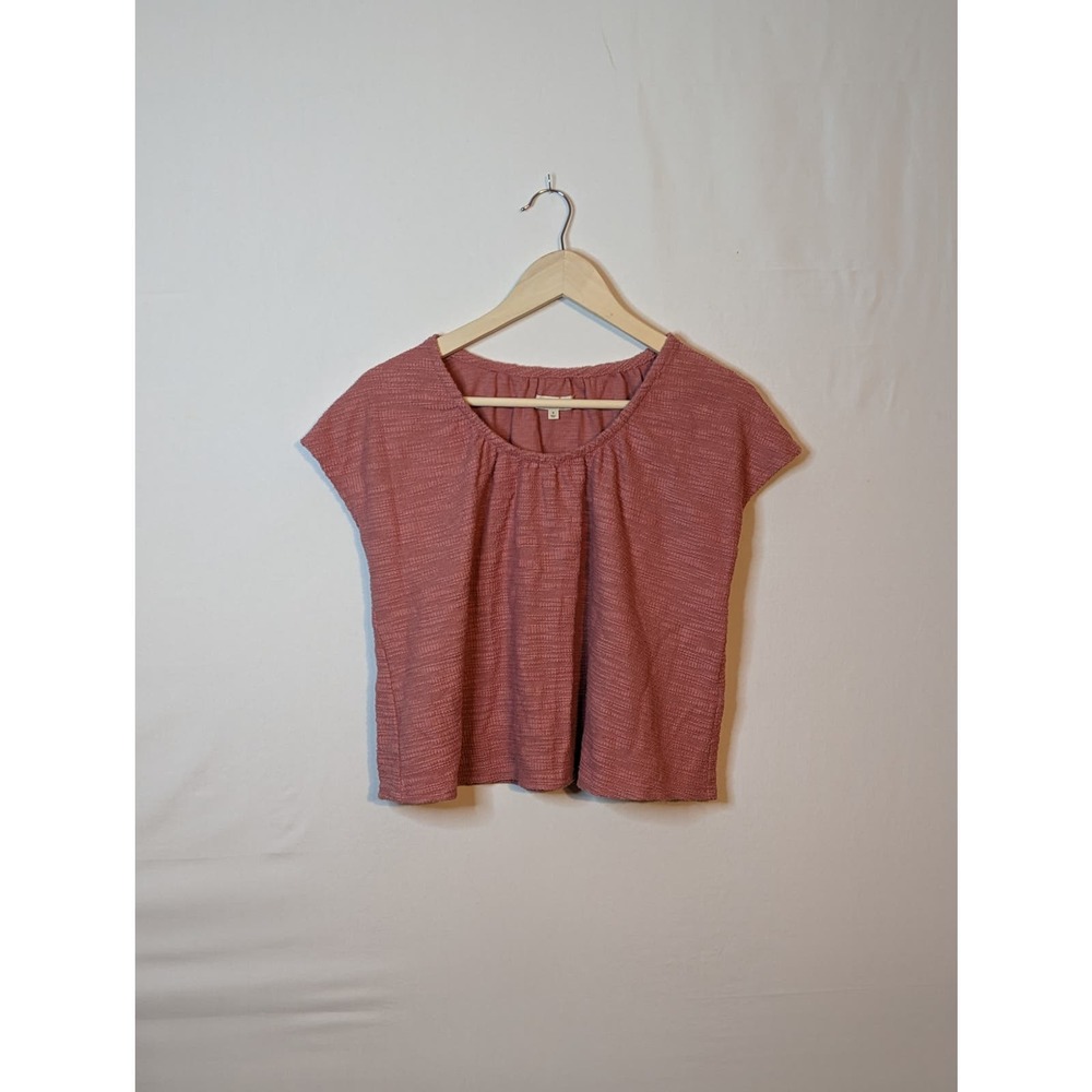 Madewell crop top flowy pink thick cotton high quality material womens small